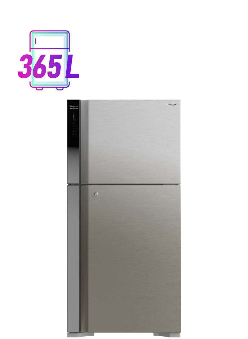 هيتاشي Refrigerator 12.9Cuft Freezer 5.1Cuft Inverter Compressor Brilliant Silver 334 kW HRTN8565DFBSLSA Silver - Image 1