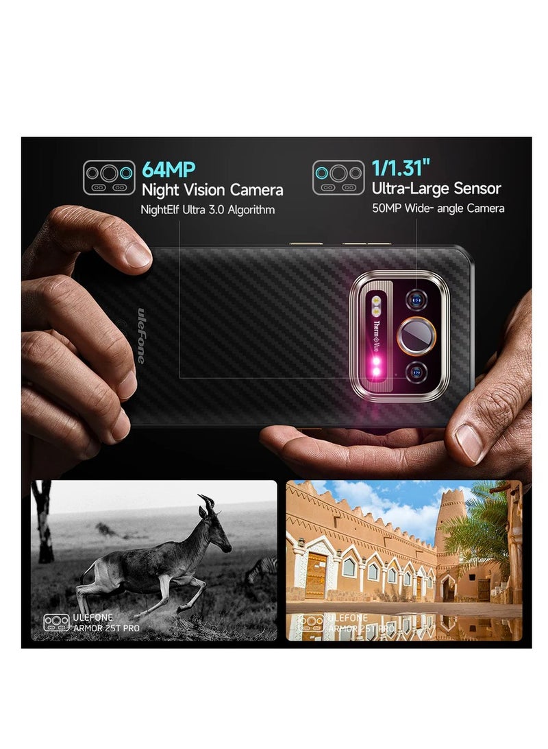 أوليفون - Ulefone Armor 25T Smartphone, Thermal Imaging | 50MP Main Camera | 64MP Night Vision Camera | 120Hz Ultra Display frost black - Image 1