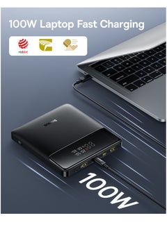 بيسوس 20000 mAh 100W Power Bank, Fast Charging Portable Charger, High-Capacity Laptop Charger with 2 PD 3.0 USB-C & 2 QC 4.0 USB-A Ports, Ultra-Slim Battery Pack Compatible with Laptops, MacBook, Dell, ROG Ally, Steam Deck, iPhone 16/15/14/13/12 Series, Samsung Galaxy S24/S23 Ultra, iPad, AirPods, Tablets, and More Devices (2024 Upgraded) Matte Black  - Image 4
