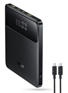 بيسوس 20000 mAh 100W Power Bank, Fast Charging Portable Charger, High-Capacity Laptop Charger with 2 PD 3.0 USB-C & 2 QC 4.0 USB-A Ports, Ultra-Slim Battery Pack Compatible with Laptops, MacBook, Dell, ROG Ally, Steam Deck, iPhone 16/15/14/13/12 Series, Samsung Galaxy S24/S23 Ultra, iPad, AirPods, Tablets, and More Devices (2024 Upgraded) Matte Black  - Image 2