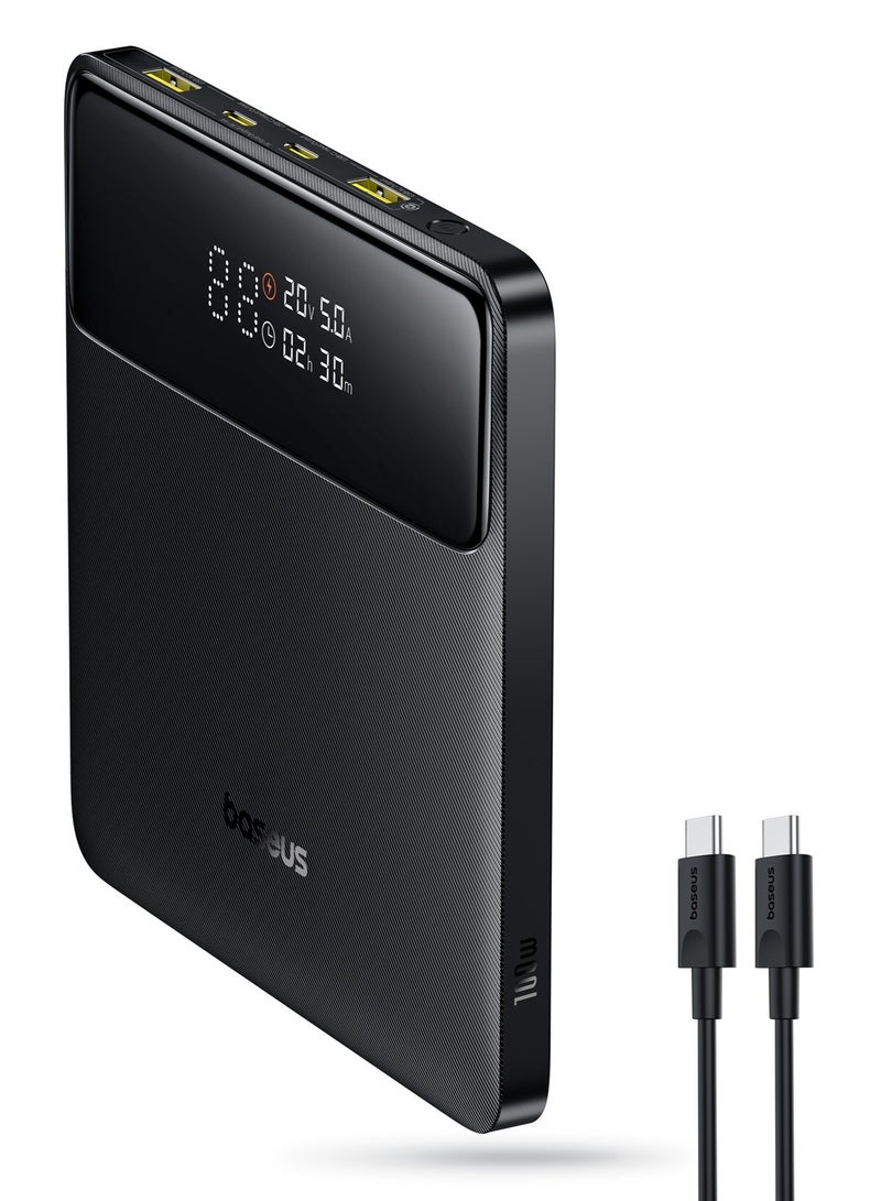 Baseus 20000 mAh 100W Power Bank, Fast Charging Portable Charger, High-Capacity Laptop Charger with 2 PD 3.0 USB-C & 2 QC 4.0 USB-A Ports, Ultra-Slim Battery Pack Compatible with Laptops, MacBook, Dell, ROG Ally, Steam Deck, iPhone 16/15/14/13/12 Series, Samsung Galaxy S24/S23 Ultra, iPad, AirPods, Tablets, and More Devices (2024 Upgraded) Matte Black  - Image 2