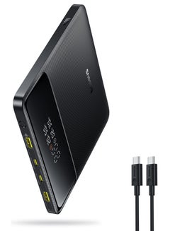 بيسوس 20000 mAh 100W Power Bank, Fast Charging Portable Charger, High-Capacity Laptop Charger with 2 PD 3.0 USB-C & 2 QC 4.0 USB-A Ports, Ultra-Slim Battery Pack Compatible with Laptops, MacBook, Dell, ROG Ally, Steam Deck, iPhone 16/15/14/13/12 Series, Samsung Galaxy S24/S23 Ultra, iPad, AirPods, Tablets, and More Devices (2024 Upgraded) Matte Black  - Image 3