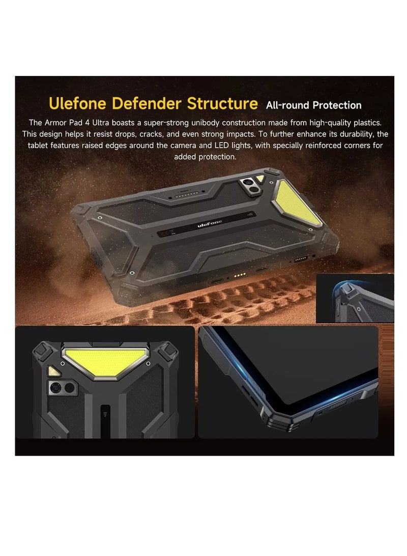 أوليفون - Ulefone Armor Pad 4 Ultra Rugged Tablet 5G, 11800mAh(33W), Android 14 Tablet 16GB+256GB, 10.36 inch - Image 1