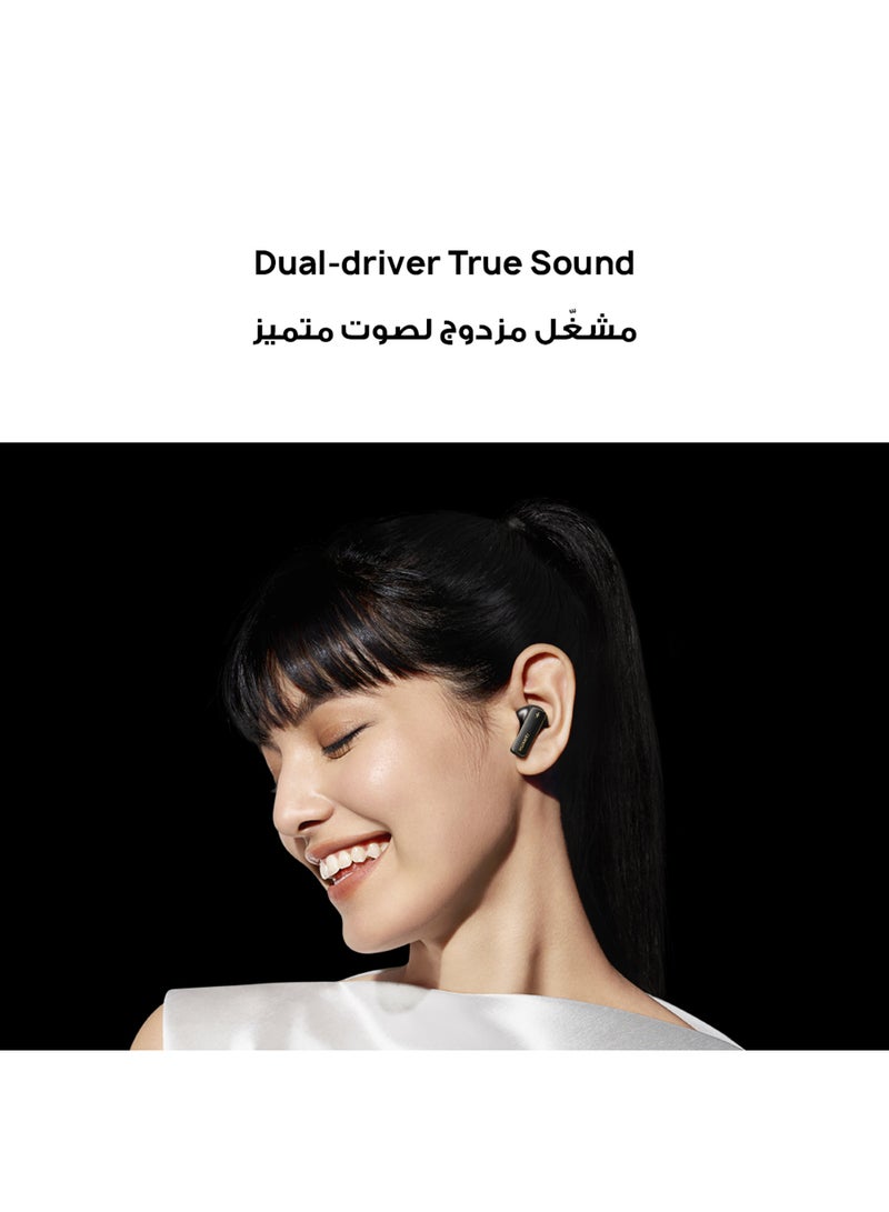 HUAWEI - FreeBuds Pro 4, Accept-reject calls with Head Motion Controls, Dual-driver True Sound, Intelligent Dynamic ANC, iOS & Android compatible, AI call-noise-cancellation + Band8 + case White - Image 1