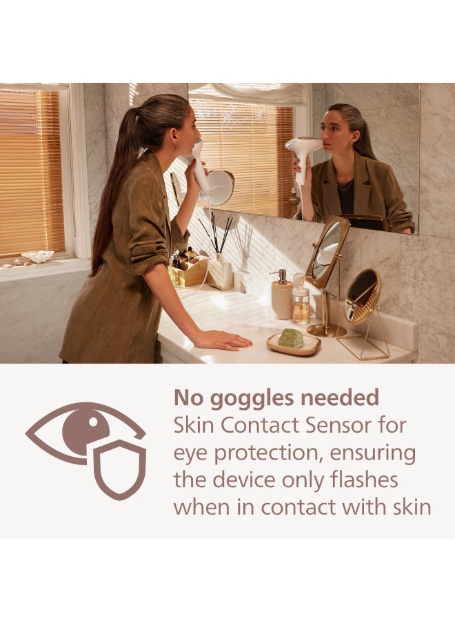 Philips - Lumea 8000 Series IPL Hair Removal Device SmartSkin Sensor Clinically Proven Performance 3 Attachments  BRI937/02 White/Gloden Rose - Image 1
