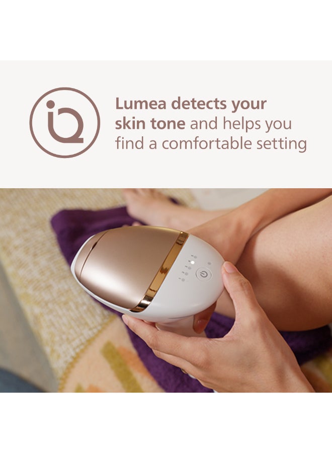 Philips - Lumea 8000 Series IPL Hair Removal Device SmartSkin Sensor Clinically Proven Performance 3 Attachments  BRI937/02 White/Gloden Rose - Image 1