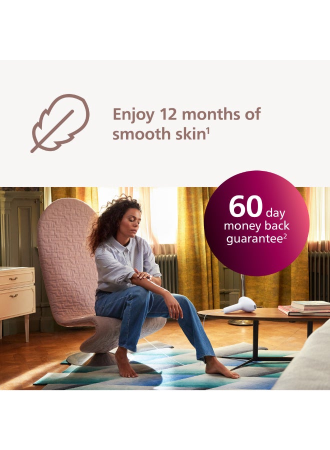 Philips - Lumea 8000 Series IPL Hair Removal Device SmartSkin Sensor Clinically Proven Performance 3 Attachments  BRI937/02 White/Gloden Rose - Image 1