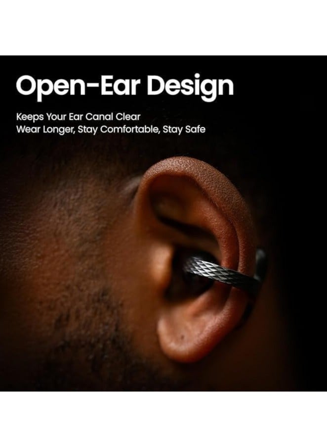 Amazfit - New Amazfit Up Headphones OWS Open Ear Wireless Earbuds with Bluetooth 5.3, Easy Touch Control, IPX 4 Water Resistant, AI Background Noise Reduction,Earphones Orginal Black - Image 1