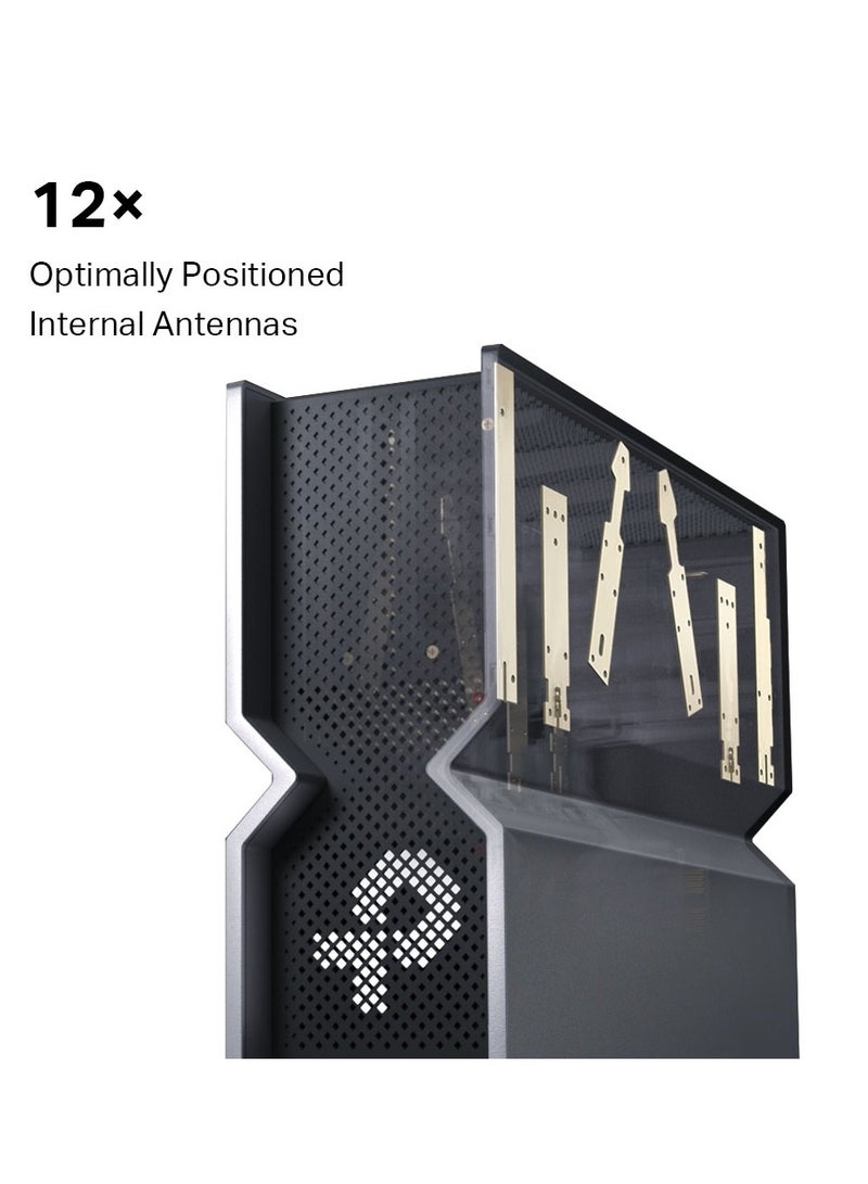 TP-LINK - Archer BE24000 Quad-Band WiFi 7 Router (Archer BE900) with Dual 10 Gbps Multi-Gig Ethernet Ports and LED Touch Screen,12 High Performance Antennas, VPN Supported Grey - Image 1
