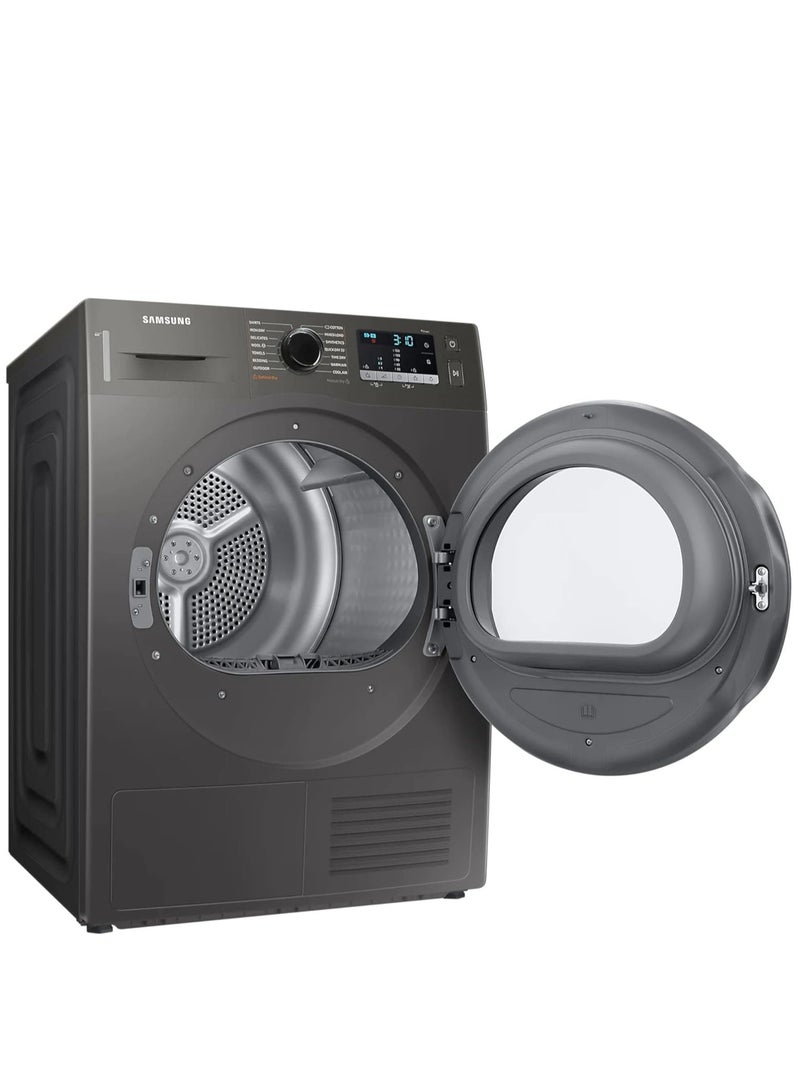 Samsung - Samsung Series 5 DV80TA020AX/EU with Optimal Dry™, Freestanding Heat Pump Tumble Dryer, 8 kg, Graphite, A++ Rated [Energy Class A++] DV80TA020AXEU Black - Image 1