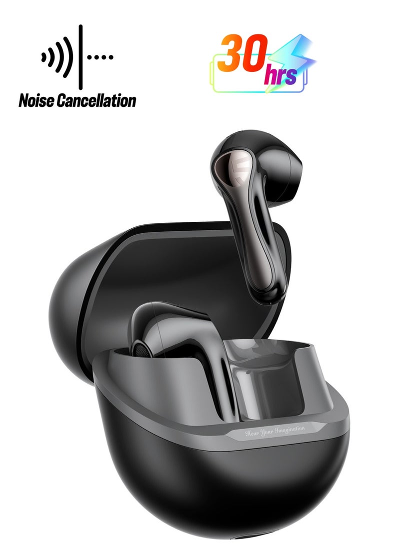 ساوند بيتس - Air5 Lite Wireless Bluetooth Headset, High Fidelity Audio, Bluetooth 5.4 Headset, 13mm Drivers, LDAC Codec, Talking Noise Cancelling Headset, Stereo Sound, 30 Hour Battery Life Supports APP Fast Charging black - Image 1