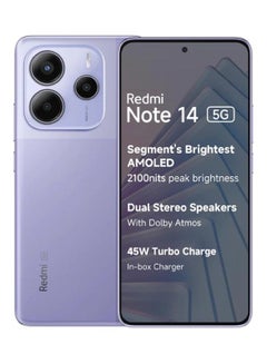 Xiaomi Redmi Note 14 5G 8GB Ram 256GB Phantom Purple- Indian Version  - Image 1