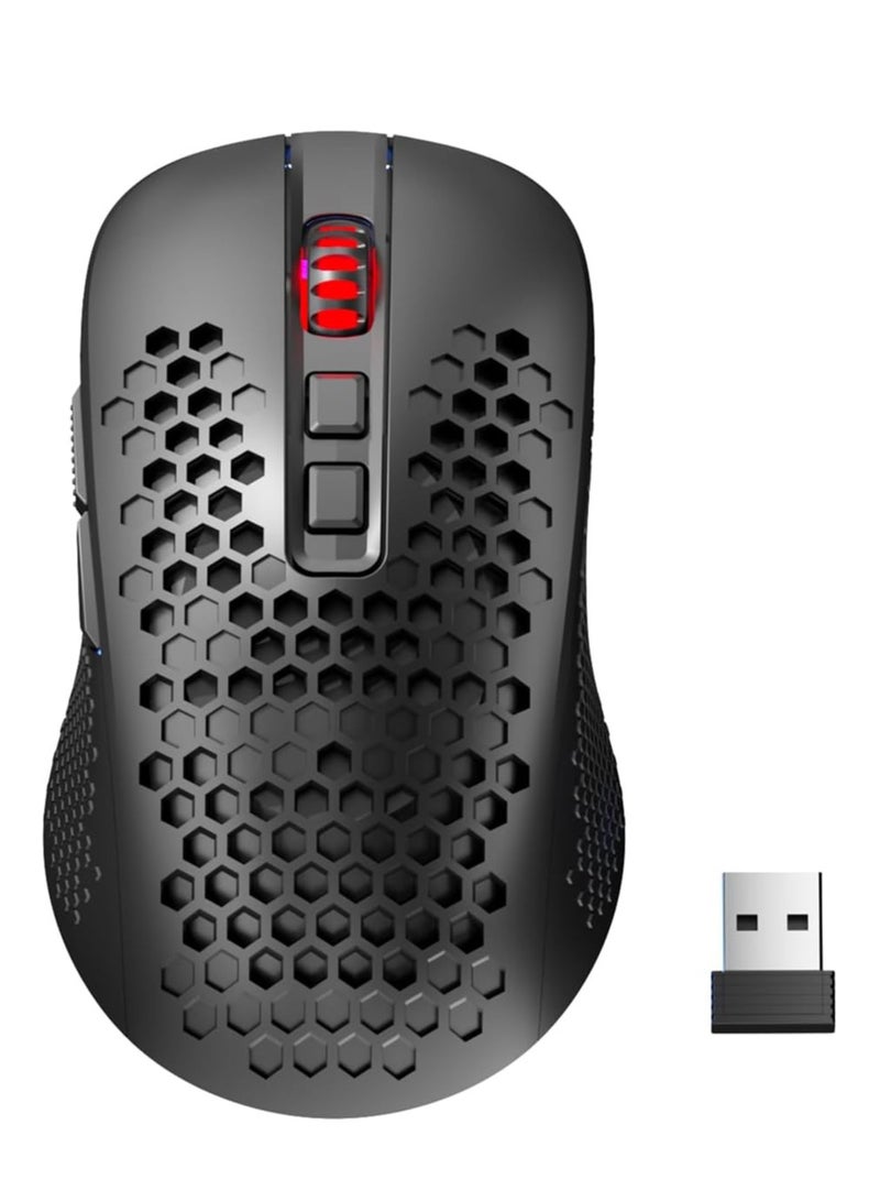 REDRAGON Wireless Gaming Mouse M694 with Honeycomb Shell, 7200DPI Tri-Mode Ultralight Gaming Mouse Wireless, RGB, 7 Programmable Buttons - Image 1