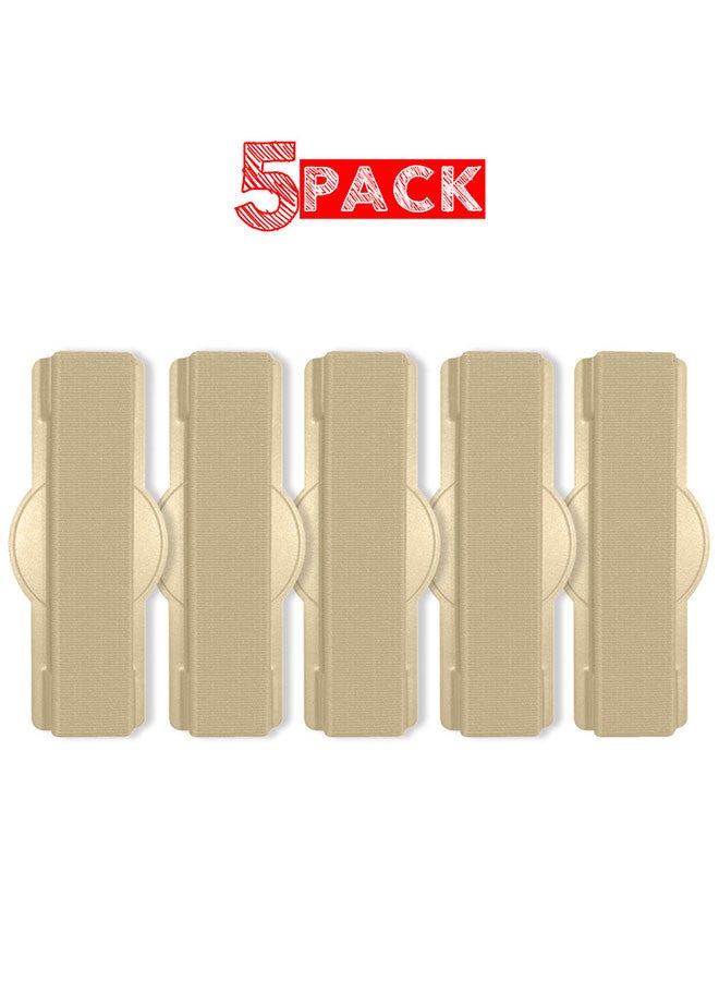 MARGOUN 5Packs, Finger Grip Phone Holder - Compact and Ergonomic Design Anti Slip Mobile Phone Back Grip Holder Gold-5  - Image 1