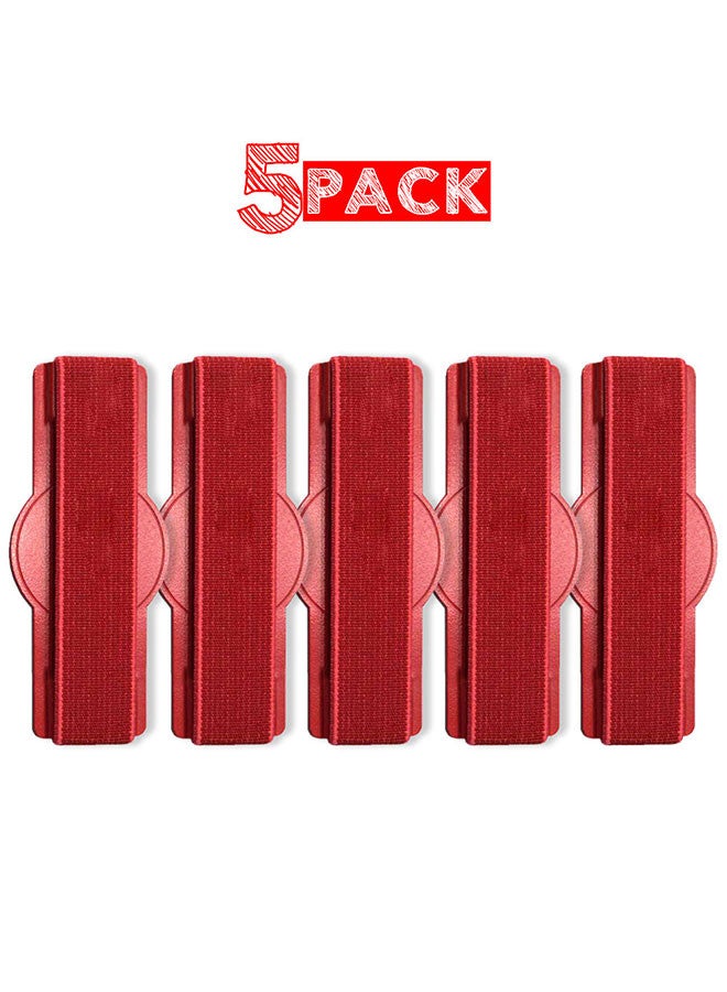 MARGOUN 5Packs, Finger Grip Phone Holder - Compact and Ergonomic Design Anti Slip Mobile Phone Back Grip Holder Red-5  - Image 1