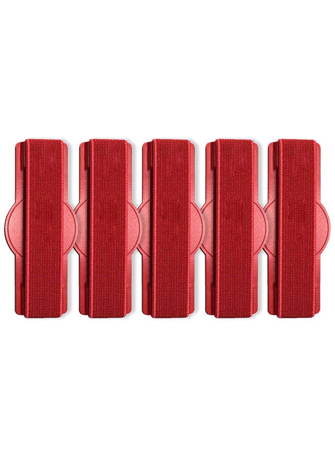MARGOUN 5Packs, Finger Grip Phone Holder - Compact and Ergonomic Design Anti Slip Mobile Phone Back Grip Holder Red-5  - Image 2