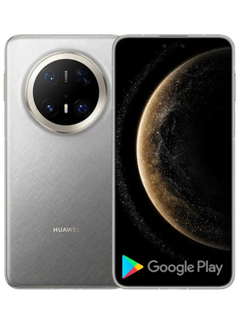 هواوي Huawei Mate 70 Pro+ Mobile Gold and Silver Brocade |512GB 16GB RAM |Kirin 9020 Chip | 6.9" LTPO OLED 120Hz Display |3D depth camera (180MP+50MP+50MP+TOF) |5700 mAh Battery | IP68/IP69 |HarmonyOS 4.3 |8.3mm thickness with Google play Chinese version  - Image 1