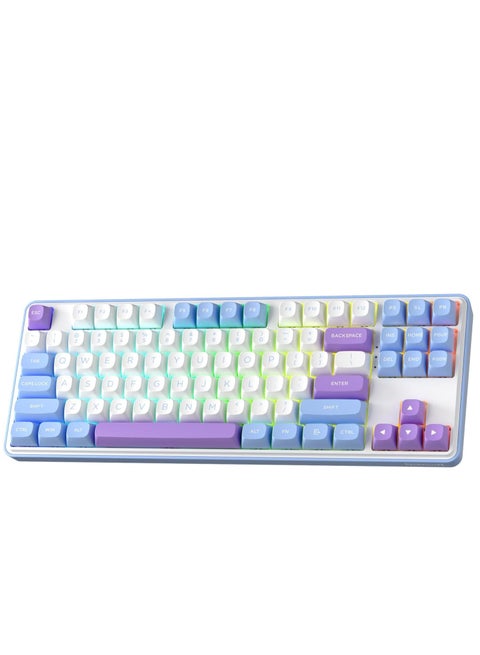Gaming Keyboard K707 PRO - RGB  with 80% Wireless Gasket, 3 Modes and 87 Keys, TKL Mechanical Keyboard with Hot Swap Socket, PBT Round Keycaps and Noise Damping