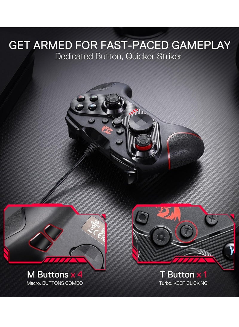 ريدراجون - Wired Gaming Controller G710 - Dual Vibration Motors, Rapid Trigger, Ergonomic Design, 4 Programmable Keys, Customizable Macros, Adjustable Joystick Heights - Work for PC & Android & NS - Image 1