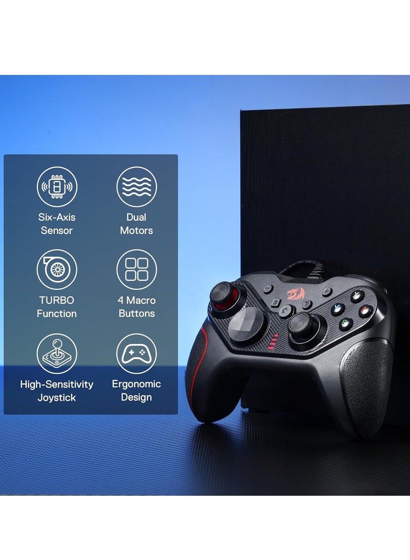 ريدراجون - Wired Gaming Controller G710 - Dual Vibration Motors, Rapid Trigger, Ergonomic Design, 4 Programmable Keys, Customizable Macros, Adjustable Joystick Heights - Work for PC & Android & NS - Image 1