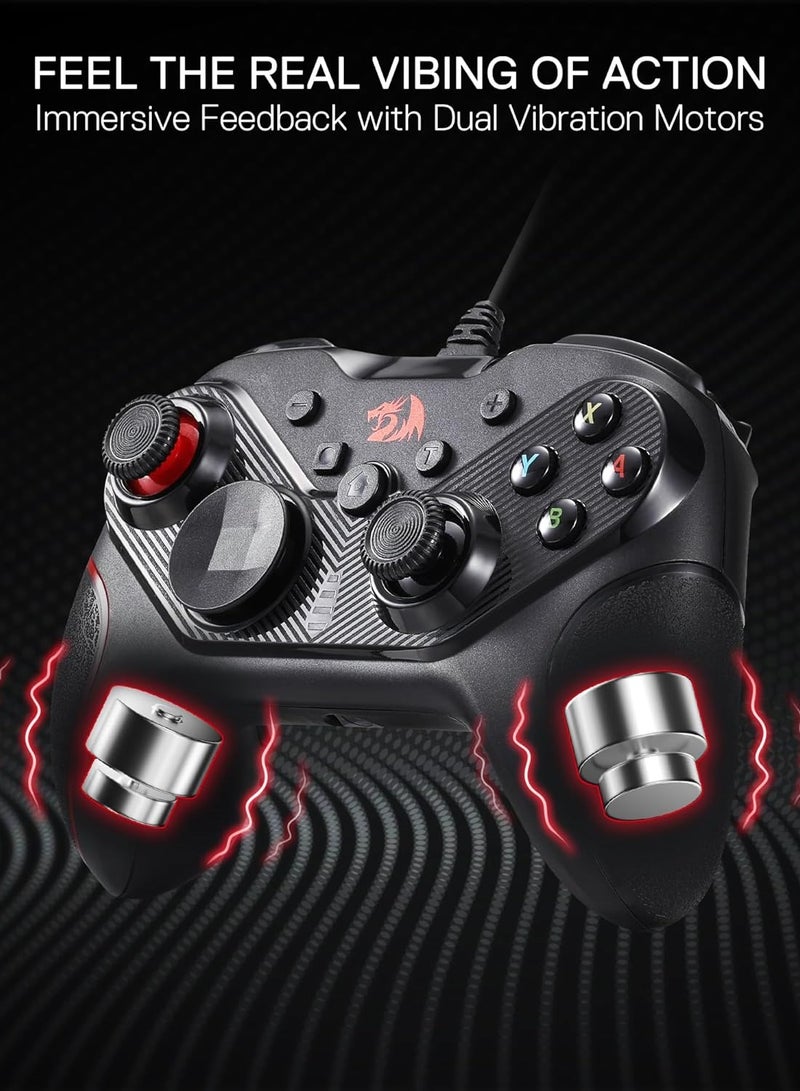 ريدراجون - Wired Gaming Controller G710 - Dual Vibration Motors, Rapid Trigger, Ergonomic Design, 4 Programmable Keys, Customizable Macros, Adjustable Joystick Heights - Work for PC & Android & NS - Image 1