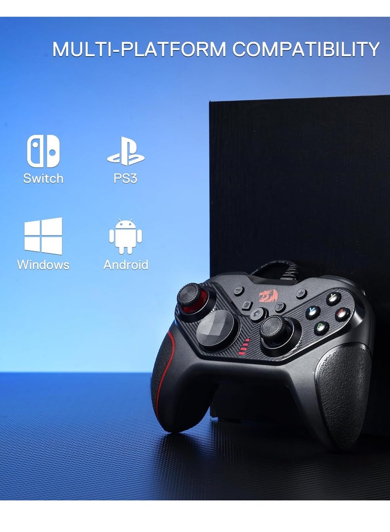 ريدراجون - Wired Gaming Controller G710 - Dual Vibration Motors, Rapid Trigger, Ergonomic Design, 4 Programmable Keys, Customizable Macros, Adjustable Joystick Heights - Work for PC & Android & NS - Image 1
