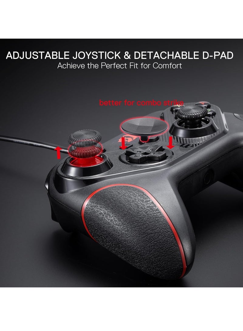 ريدراجون - Wired Gaming Controller G710 - Dual Vibration Motors, Rapid Trigger, Ergonomic Design, 4 Programmable Keys, Customizable Macros, Adjustable Joystick Heights - Work for PC & Android & NS - Image 1