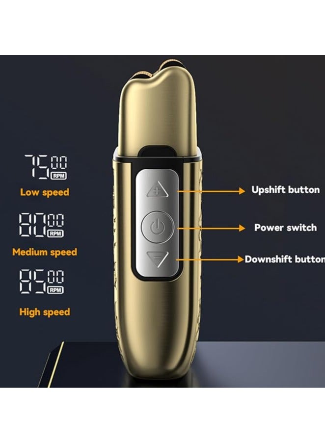 Kemei Electric Razor for Men, 3-Speeds Foil Shaver with Double Foil Bald Trimmer Crodless Electric Shaver, Barber Supplies, Mens Shaver, Bread Trimmer, KM-870 Yellow - Image 5