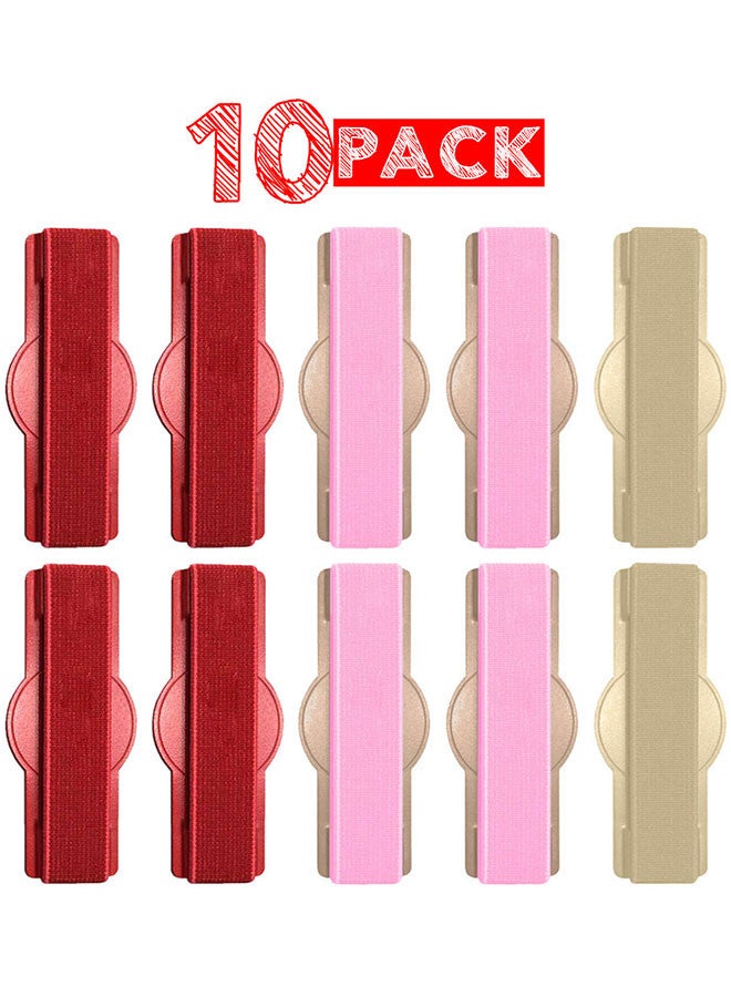 MARGOUN 10Pakcs, Finger Grip Phone Holder - Compact and Ergonomic Design Anti Slip Mobile Phone Back Grip Holder Pink Red Gold  - Image 1