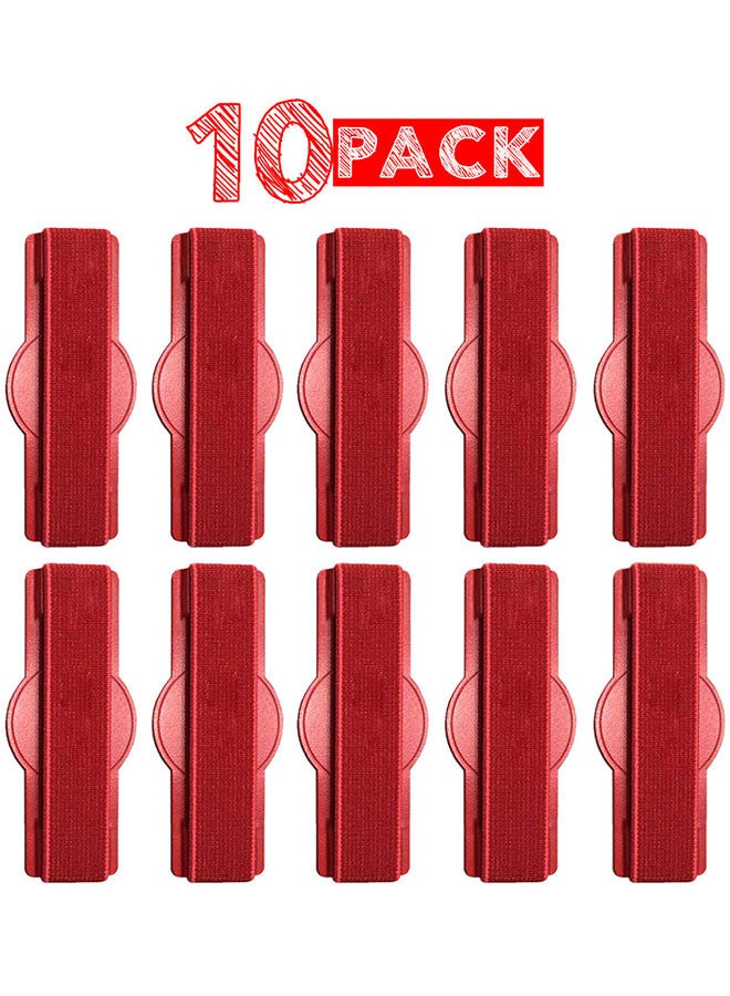 MARGOUN 10Pakcs, Finger Grip Phone Holder - Compact and Ergonomic Design Anti Slip Mobile Phone Back Grip Holder Red  - Image 1