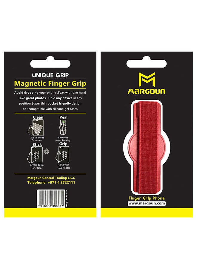 MARGOUN 10Pakcs, Finger Grip Phone Holder - Compact and Ergonomic Design Anti Slip Mobile Phone Back Grip Holder Red  - Image 5