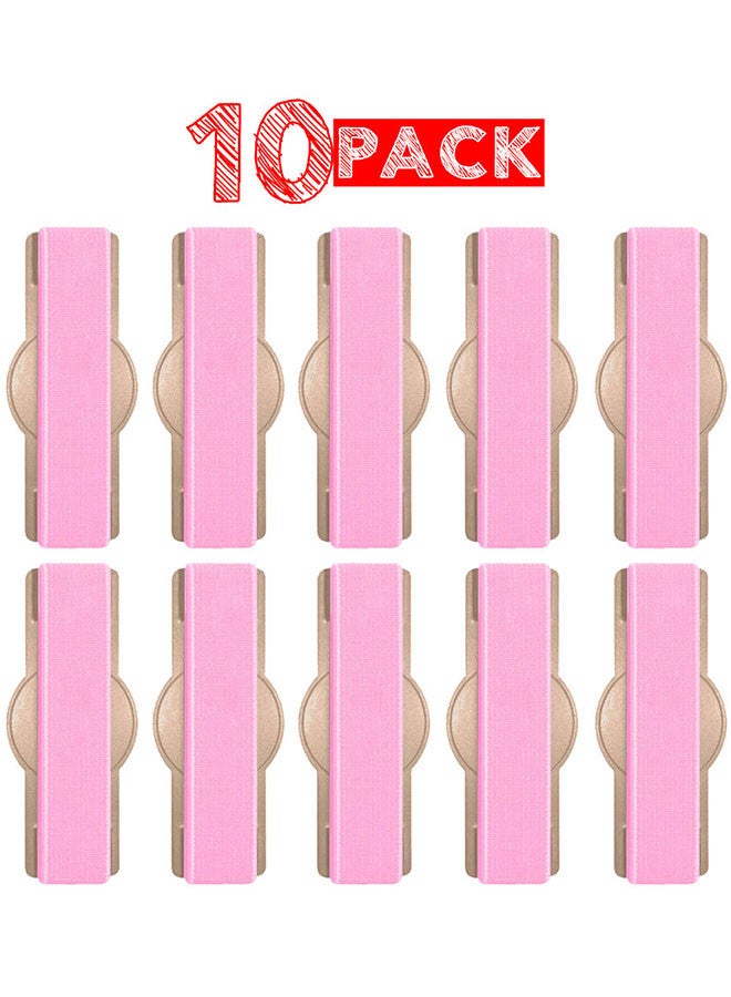 MARGOUN 10Pakcs, Finger Grip Phone Holder - Compact and Ergonomic Design Anti Slip Mobile Phone Back Grip Holder Pink - Image 1