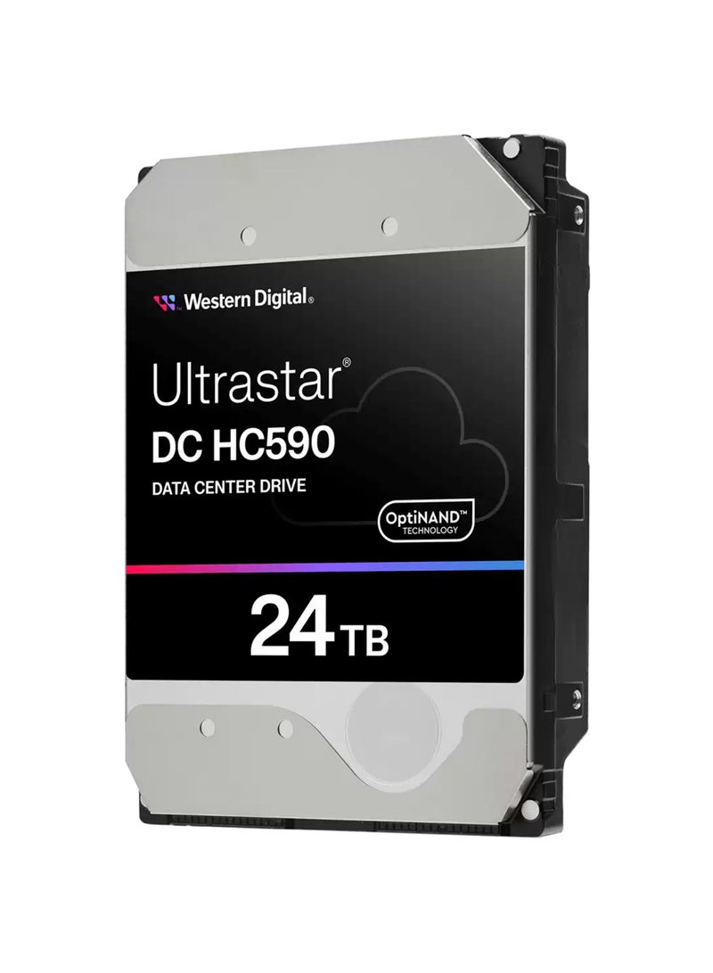 WD 24TB Ultrastar DC HC590 3.5" SATA/SAS 6Gbps Internal Data Center HDD, Up to 600 MB/s Data Transfer Rate, 512MB Cache, 2.5 Million Hours MTBF, 600,000 Load/Unload Cycles | 0F65684 - WUH722624ALE6L4 24 TB  - Image 1