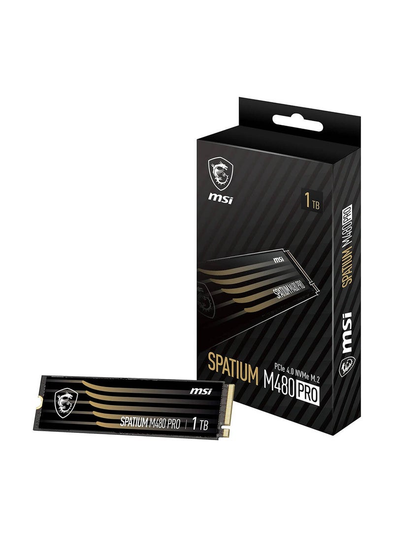 MSI - Spatium M480 Pro PCIe Gen4x4 M.2 2280 Internal SSD, 1TB Capacity, Up To 7400MB/s Sequential Read & 6000MB/s Sequential Write Speed, 700 TBW, 3D NAND | S78-440L1G0-P83 1 TB - Image 1