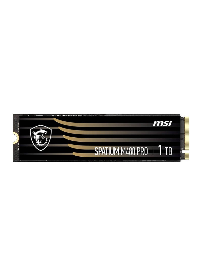 MSI - Spatium M480 Pro PCIe Gen4x4 M.2 2280 Internal SSD, 1TB Capacity, Up To 7400MB/s Sequential Read & 6000MB/s Sequential Write Speed, 700 TBW, 3D NAND | S78-440L1G0-P83 1 TB - Image 1