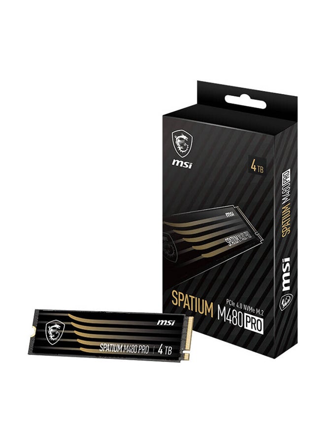 MSI Spatium M480 Pro PCIe Gen4x4 M.2 2280 Internal SSD, 4TB Capacity, Up To 7400MB/s Sequential Read & 7000MB/s Sequential Write Speed, 3000 TBW, 3D NAND | S78-440R050-P83 4 TB  - Image 1