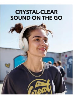 Soundcore Q11i Wireless Over-Ear Bluetooth Headphones by Anker, Deep Bass, 60H Playtime, Hi-Res Audio, Detachable Ear Cushions, Multipoint Connection White  - Image 2
