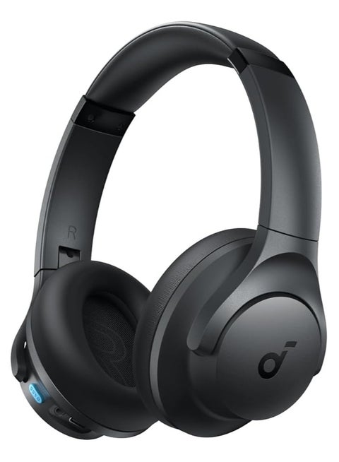 Q11i Wireless Over-Ear Bluetooth Headphones by Anker, Deep Bass, 60H Playtime, Hi-Res Audio, Detachable Ear Cushions, Multipoint Connection Dark Grey