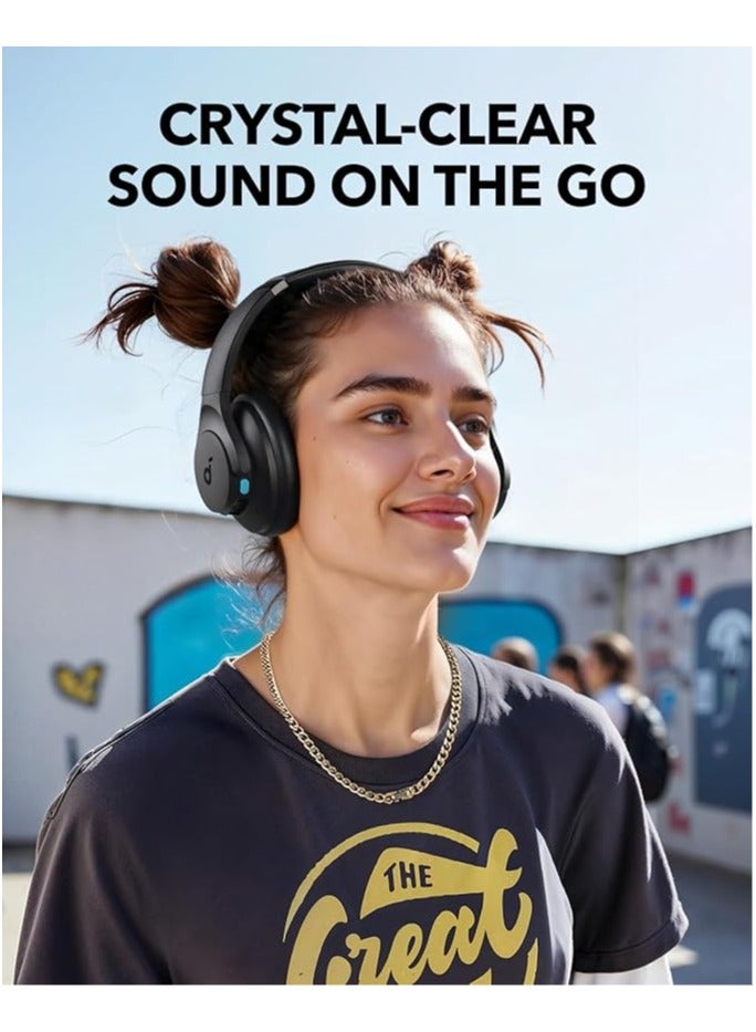 Soundcore - Q11i Wireless Over-Ear Bluetooth Headphones by Anker, Deep Bass, 60H Playtime, Hi-Res Audio, Detachable Ear Cushions, Multipoint Connection Dark Grey - Image 1