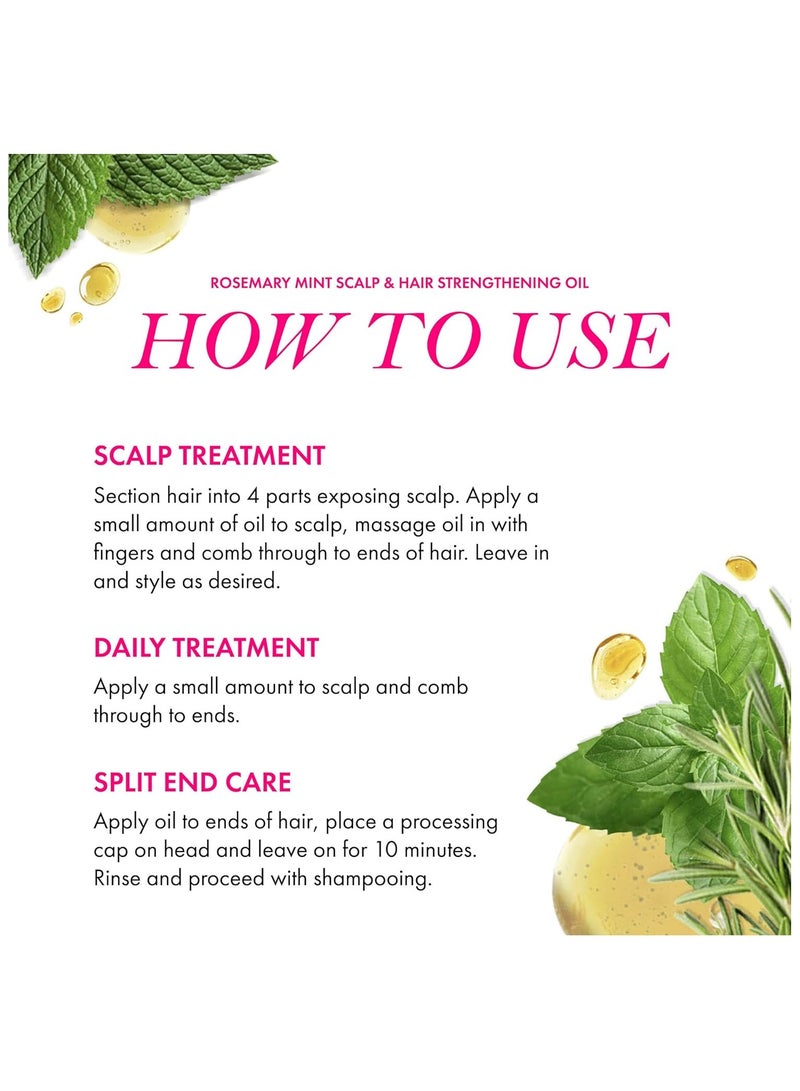 MIELLE Organics Rosemary Mint Strengthening Set 2 Oils + Shampoo Infused With Biotin Cleanses And Helps Strengthen Weak And Brittle Hair 473mlml  - Image 4