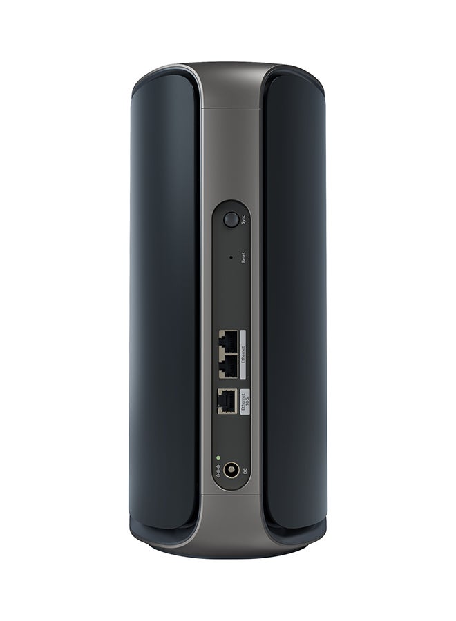 NETGEAR - ORBI 970 SERIES QUAD-BAND WIFI 7 MESH ADD-ON SATELLITE - Works with Existing 970 Series Mesh System or Router - Adds Coverage up to 3,300 sq. ft. - BE27000 802.11be – Satellite Black - Image 1