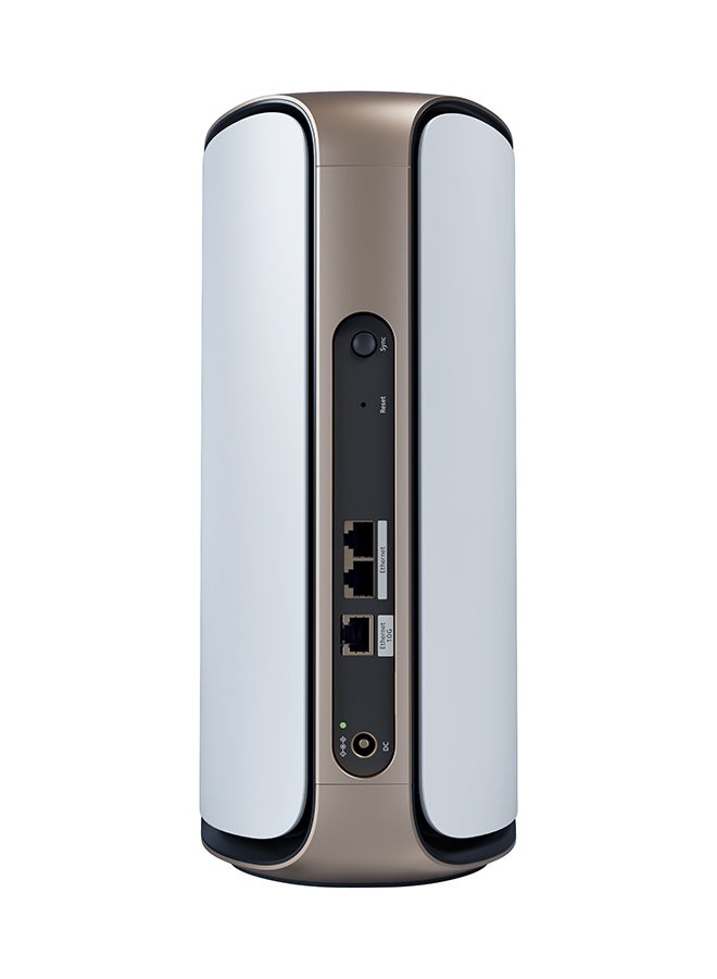 NETGEAR - ORBI 970 SERIES QUAD-BAND WIFI 7 MESH ADD-ON SATELLITE - Works with Existing 970 Series Mesh System or Router - Adds Coverage up to 3,300 sq. ft. - BE27000 802.11be – Satellite White - Image 1