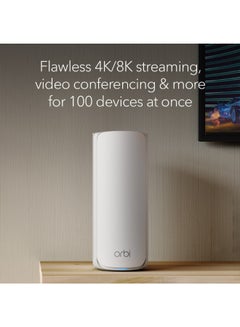 NETGEAR ORBI 770 SERIES TRI-BAND WIFI 7 MESH SYSTEM - Router + 2 Satellite Extenders - Covers up to 8,000 sq. ft., 100 Devices - 2.5 Gig Internet Port - BE11000 802.11be (up to 11Gbps) – 3 PACK White  - Image 5
