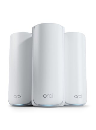 ORBI 770 SERIES TRI-BAND WIFI 7 MESH SYSTEM - Router + 2 Satellite Extenders - Covers up to 8,000 sq. ft., 100 Devices - 2.5 Gig Internet Port - BE11000 802.11be (up to 11Gbps) – 3 PACK White - pnsku/N70139192V/45/_/1742975352/0bc7f883-d9fb-47e0-8312-17844fb5ab83