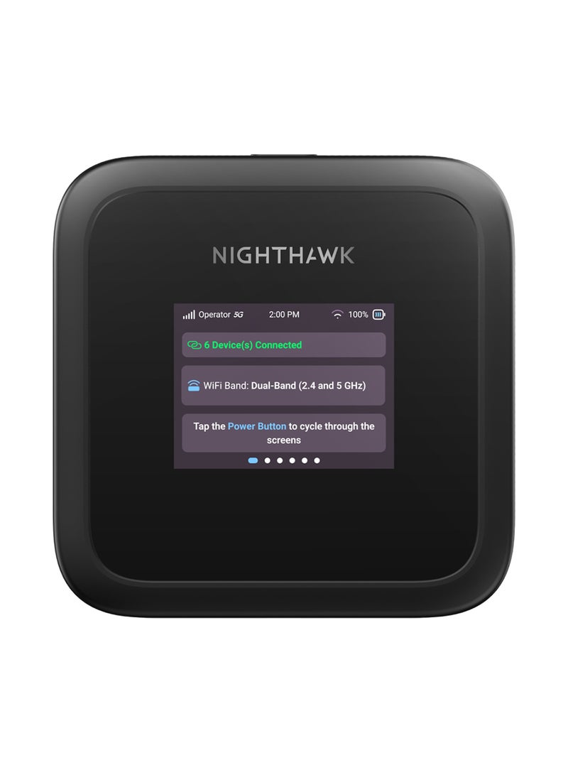NETGEAR - NIGHTHAWK M3 5G ROUTER MOBILE HOTSPOT – Up to 2.5 Gbps Speed, High-Speed Portable WiFi for Home or Travel, Supports Multiple Devices Simultaneously, Ideal for Remote Work Black - Image 1