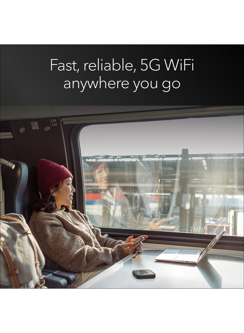 NETGEAR - NIGHTHAWK M3 5G ROUTER MOBILE HOTSPOT – Up to 2.5 Gbps Speed, High-Speed Portable WiFi for Home or Travel, Supports Multiple Devices Simultaneously, Ideal for Remote Work Black - Image 1