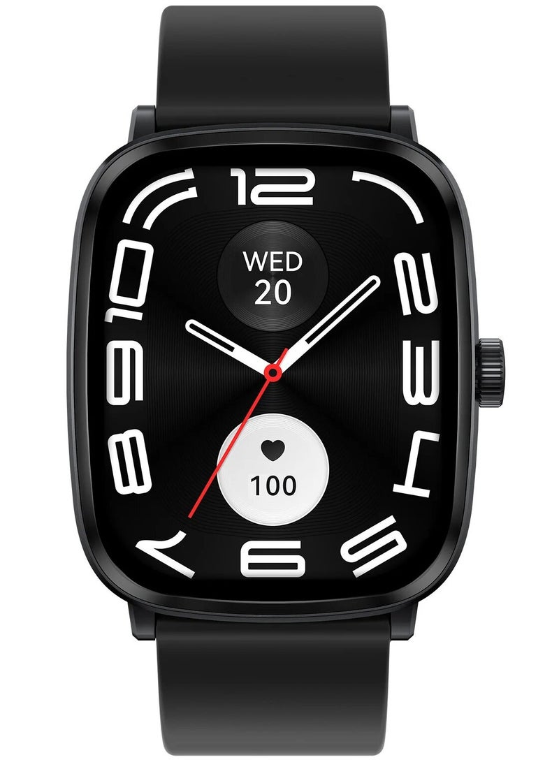 Haylou Smart Watch for Men Women,2.01" AMOLED Display Smartwatch with Bluetooth Call(Answer/Make),Two Straps,Fitness Tracker with 150 Sport Modes,IP68,Compatible with iOS and Android RS5 Black  - Image 1