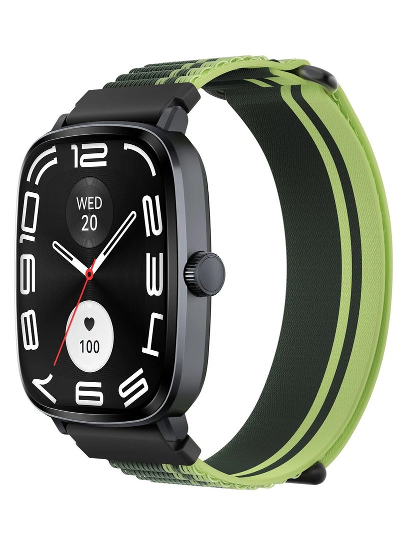 Haylou Smart Watch for Men Women,2.01" AMOLED Display Smartwatch with Bluetooth Call(Answer/Make),Two Straps,Fitness Tracker with 150 Sport Modes,IP68,Compatible with iOS and Android RS5 Black  - Image 2