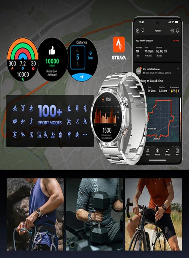 Haylou - Smartwatch 1.58 AMOLED Display, 15 Days Battery Life, Health and Fitness Tracking, Notifications Alerts, 100+ Sports Modes, Dynamic Watch Faces and Supports NFC Access Control SOLAR-5 Silver - Image 1