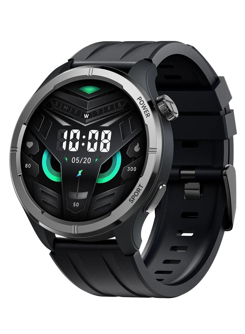 Haylou Smart Watch for Men, 1.53" HD Display, Smart Message Notifications, Health Monitoring, Bluetooth 5.3 Connection, 150+ Watch Faces, 127 Workout Modes and 7 Days Long Battery Life Solar Neo HF008 Black - Image 1